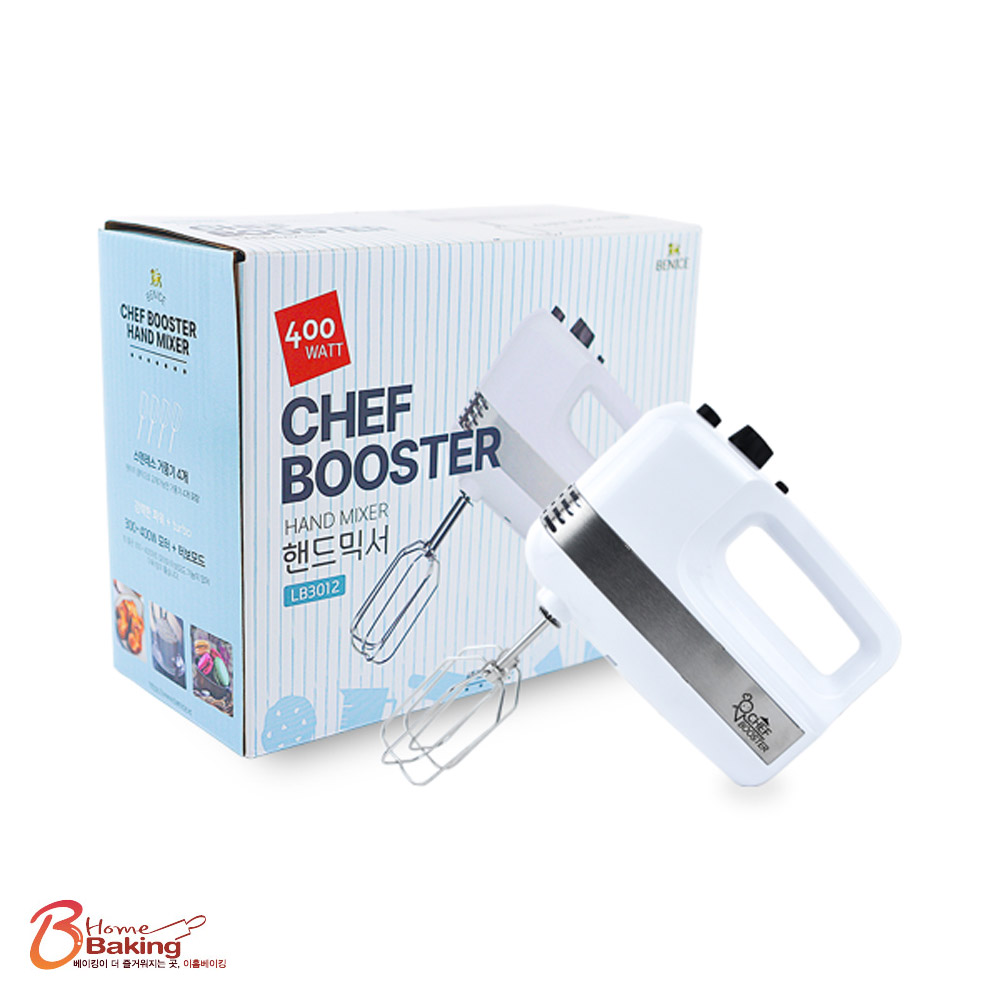 셰프부스터핸드믹서400w 제빵용 베이킹 거품기 핸드블렌더 베이킹도구 홈 소형 머랭 자동 - 메인 이미지