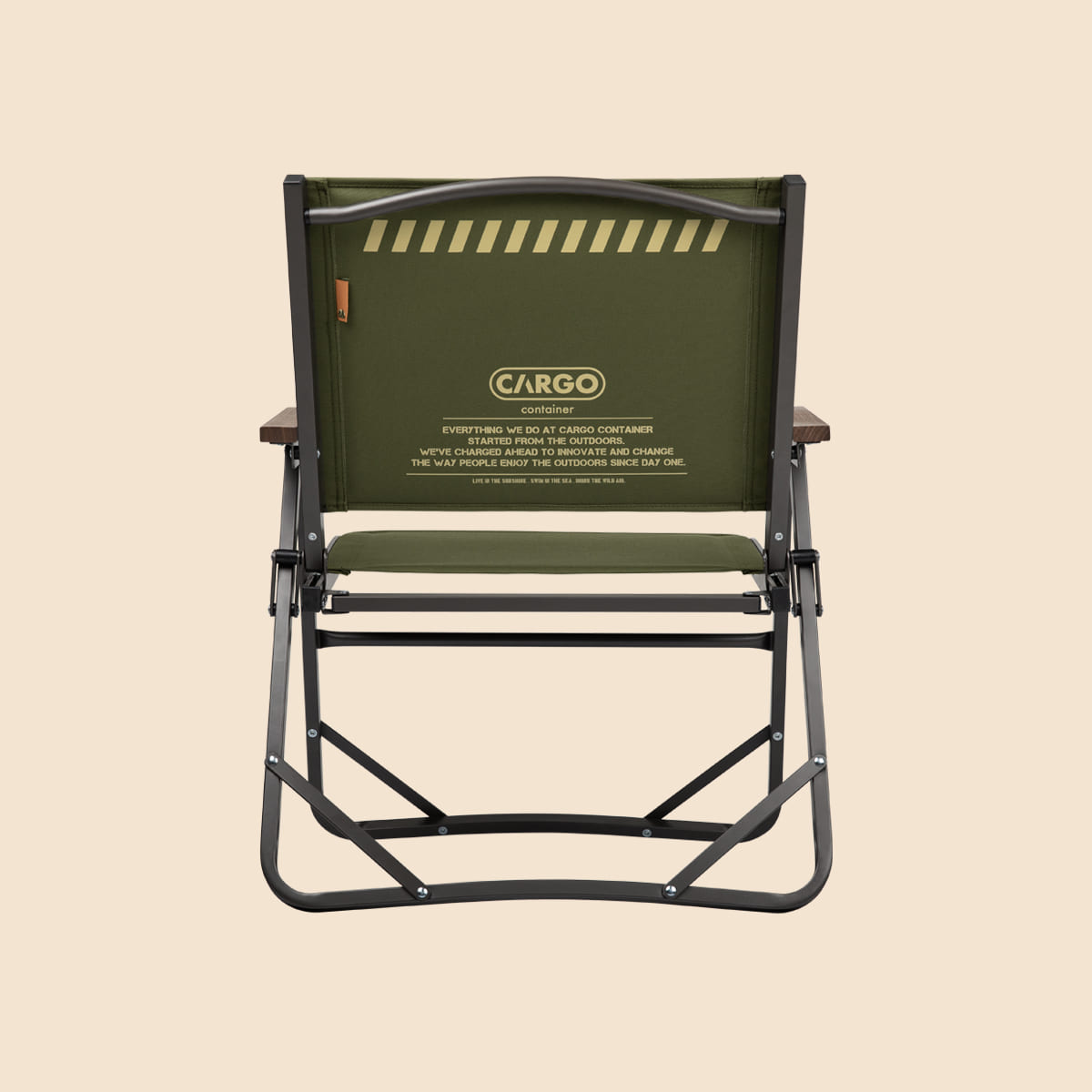카고컨테이너 캠핑 의자 코지 폴딩 체어 M, 카키, 1개