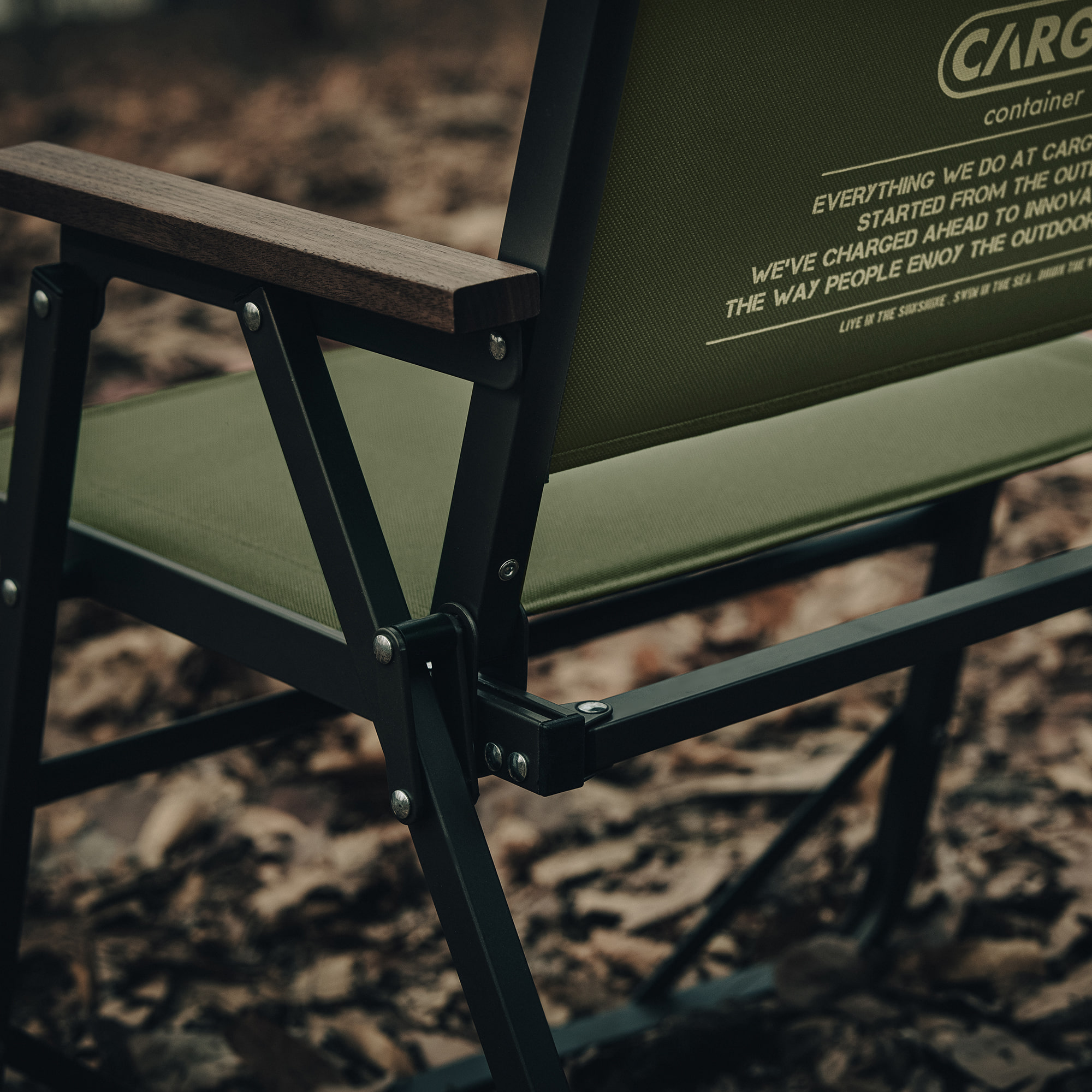 카고컨테이너 캠핑 의자 코지 폴딩 체어 M, 카키, 1개