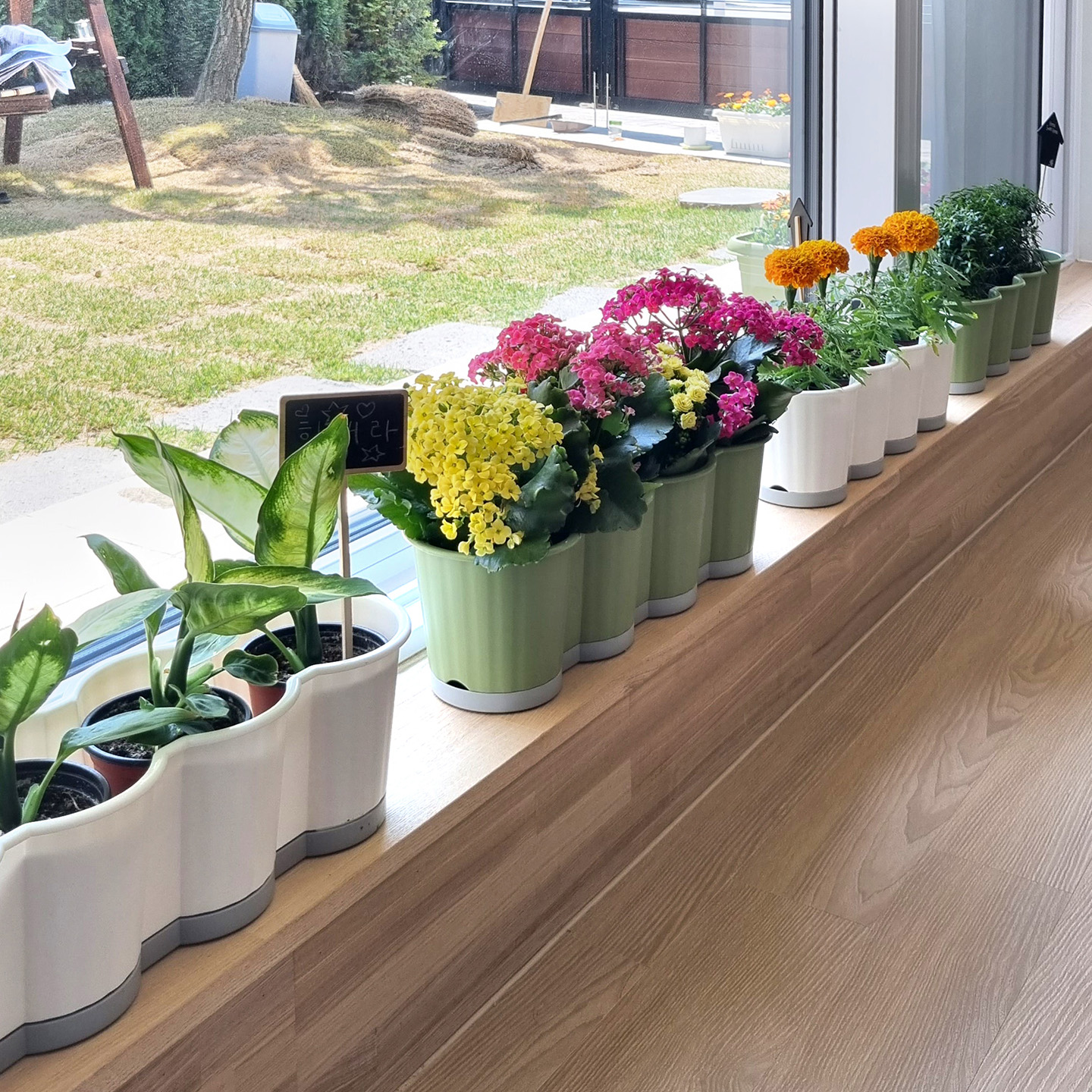 이즈리빙 [1+1] 모종화분 긴 텃밭화분 상추키우기 옥상 베란다텃밭 이미지 4