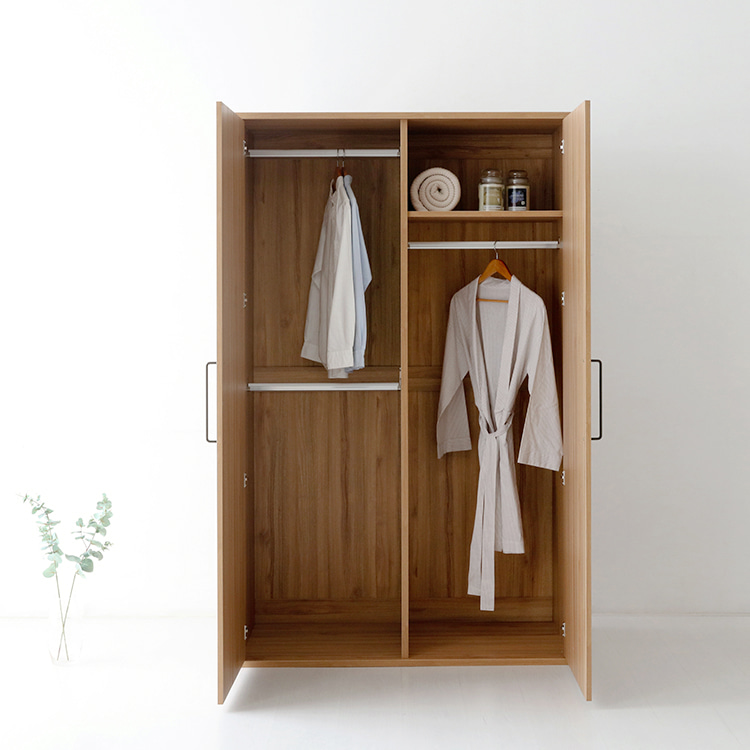 [희망일배송]  미란스 2문 옷장 C타입 WRM195120C 1200x630x1950mm, 2단, 캄포어베니어 9308.2335 이미지 8