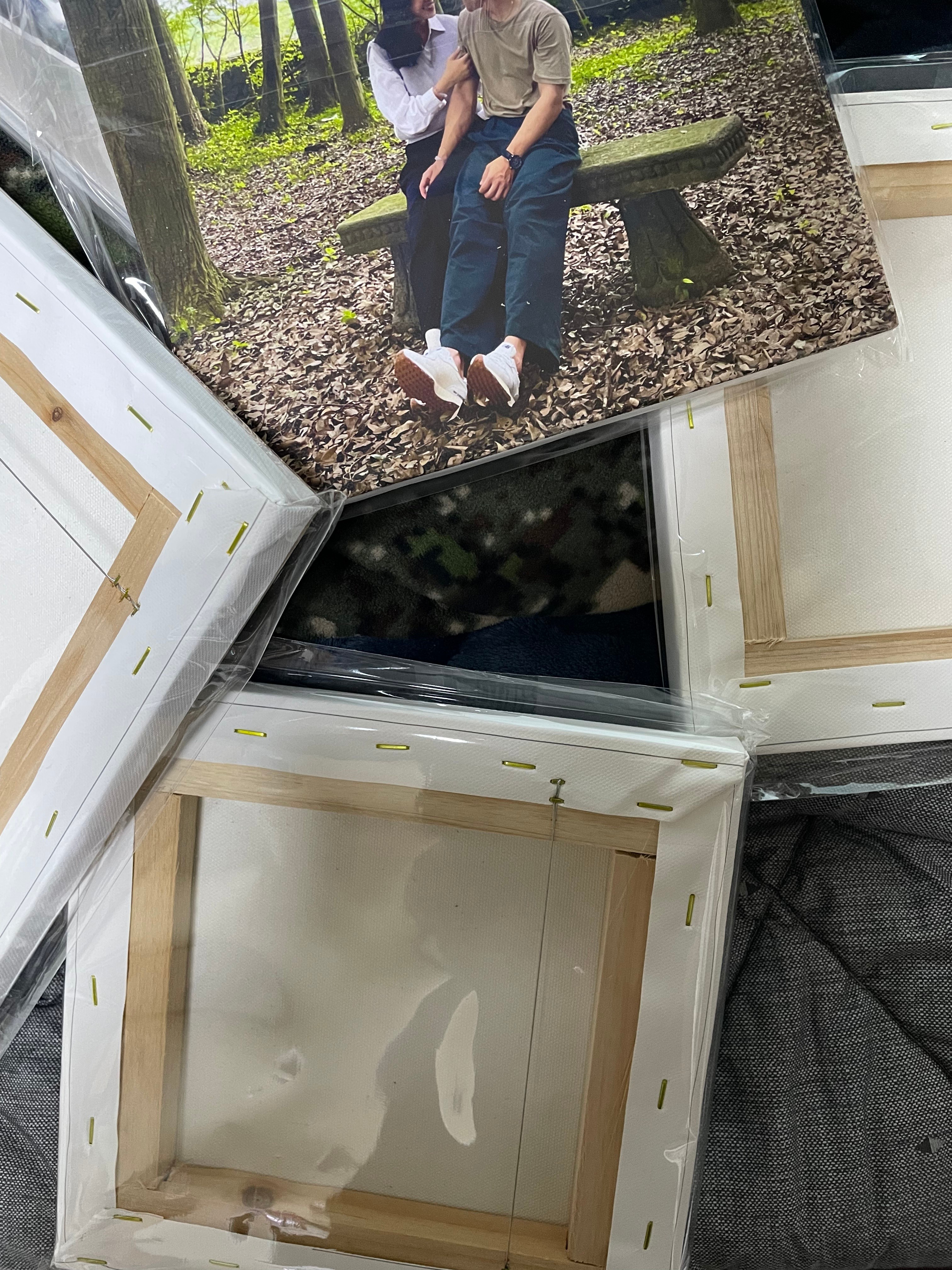 사진인화 캔버스액자 주문 제작 대형 인쇄 출력 핸드폰 결혼 가족 그림 직사각형 3호 옆면흰색