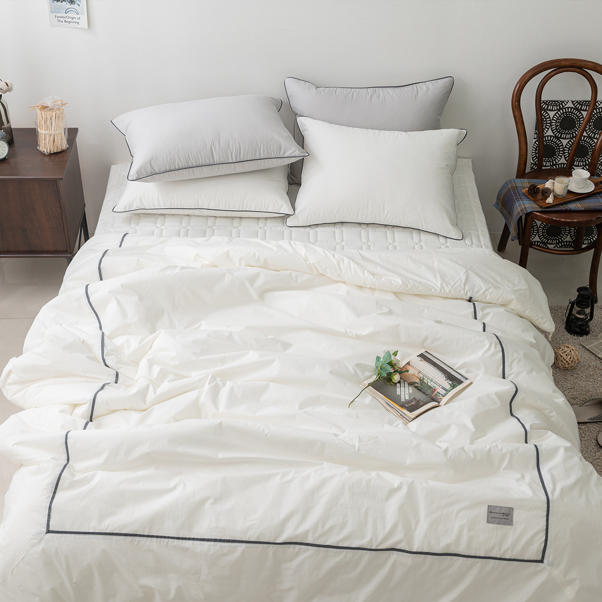 아르일랑 고밀도 60수 순면 4온스 봄 여름 8온스 가을 겨울 침구 차렵 이불 이스트