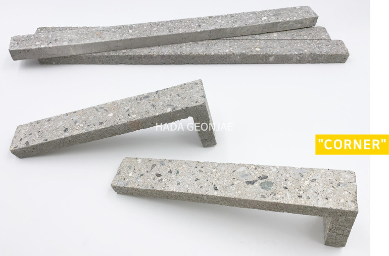 모노타일 롱와이드 500x40x18T 연브라운, 그레이, 블랙 / 하다건재 롱브릭타일