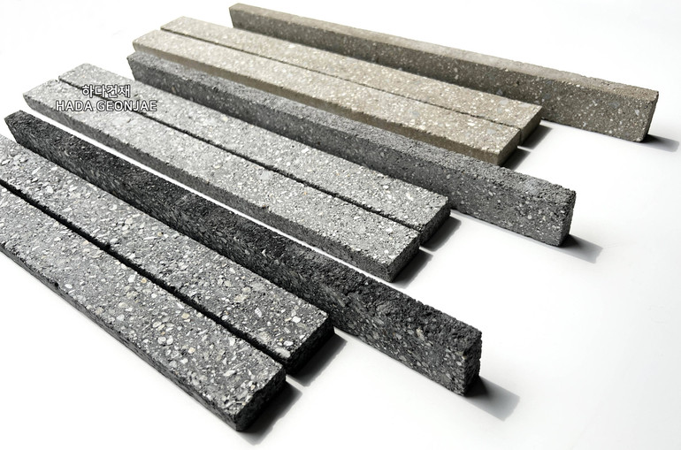 모노타일 롱와이드 500x40x18T 연브라운, 그레이, 블랙 / 하다건재 롱브릭타일