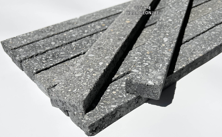 모노타일 롱와이드 500x40x18T 블랙 / 하다건재 롱브릭타일