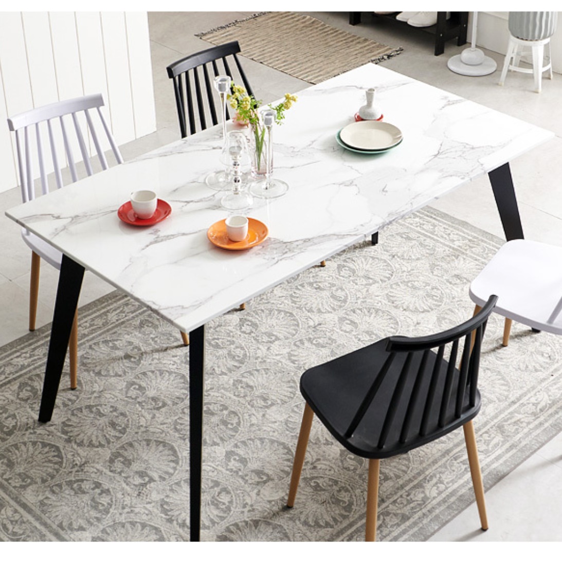 마블 식탁 상판 교체 인조 대리석 테이블 공간활용 식탁