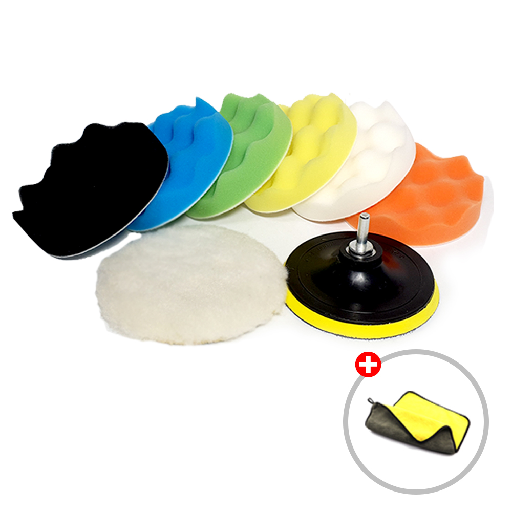 광택패드 전동드릴광택패드 차량용 폴리싱 자동차 세차용품 흠집제거 80mm 10종세트 제품 이미지