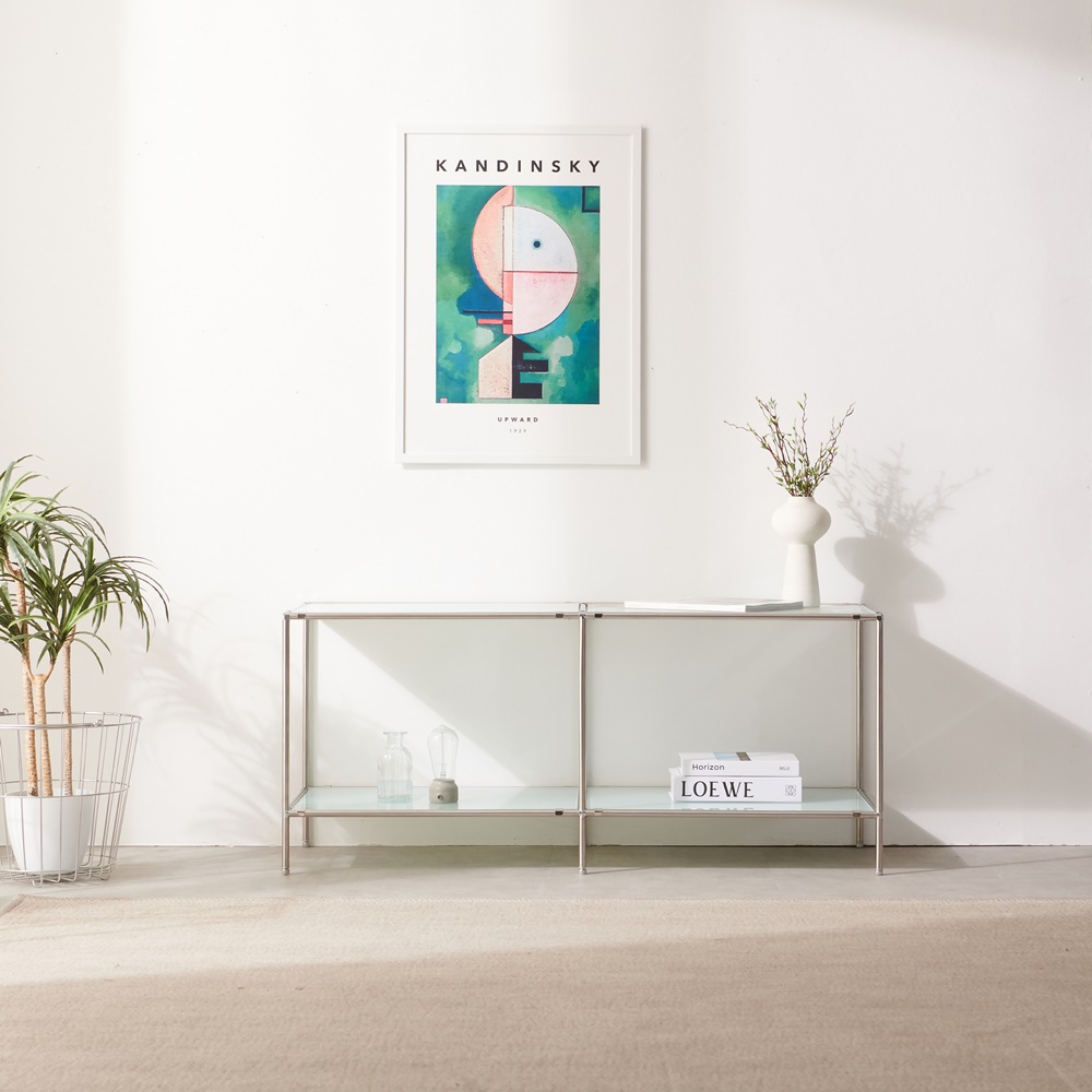 마레스 미드센츄리 모듈 거실 티비장 유리 모던 거실장 1200