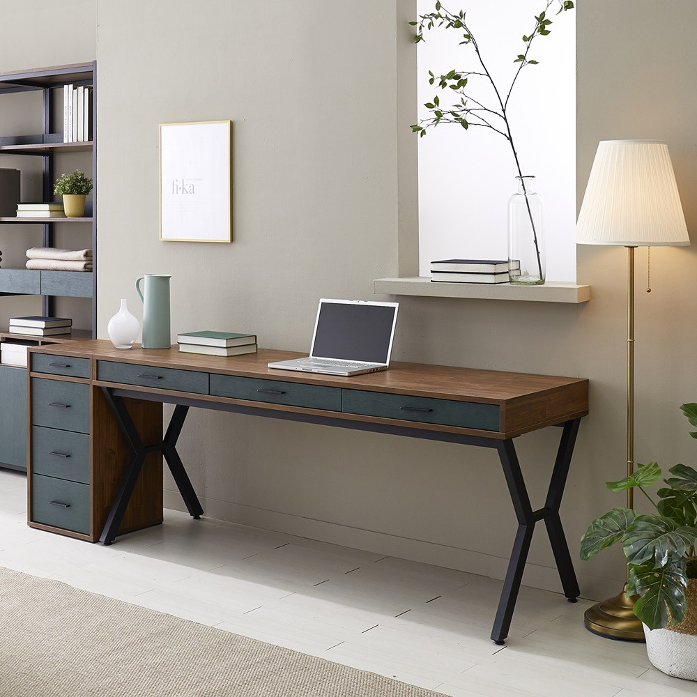 빈스 중학생 중등 고등학생 중고등 대학생 넓은 긴 책상 1200 - 상세 이미지 2