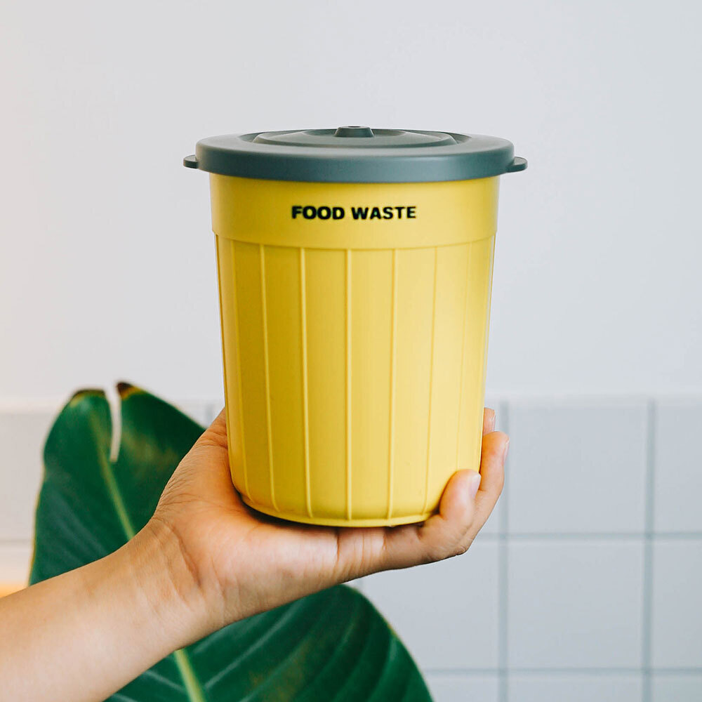 노멀라이프 미니 음식물쓰레기통 가정용 냉동 음식쓰레기통 옐로우