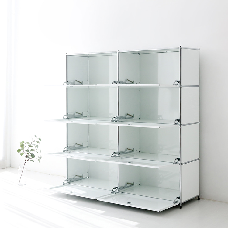 심플리 4x2 수납장 8문 BC102 1520mmx400mmx1580mm, 4단, 화이트 2185.9325 - 상세 이미지 4