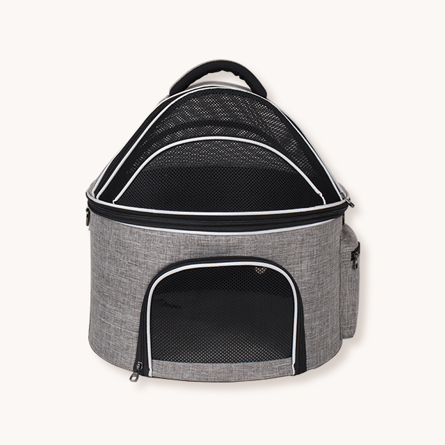 리스펫 고양이 숨숨 돔형 이동장 이동가방 켄넬 본품+화이트방석, 단일사이즈