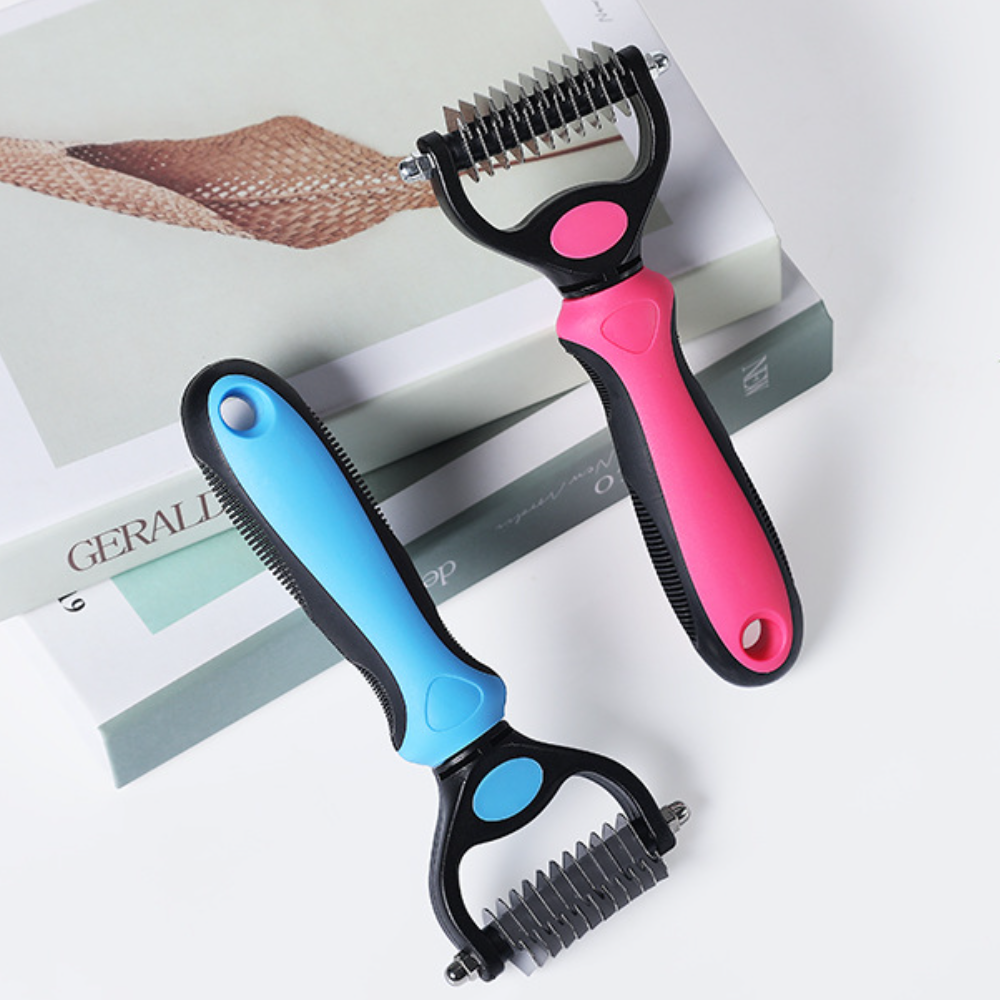 강아지 빗 고양이 브러쉬 원터치 슬리커브러쉬