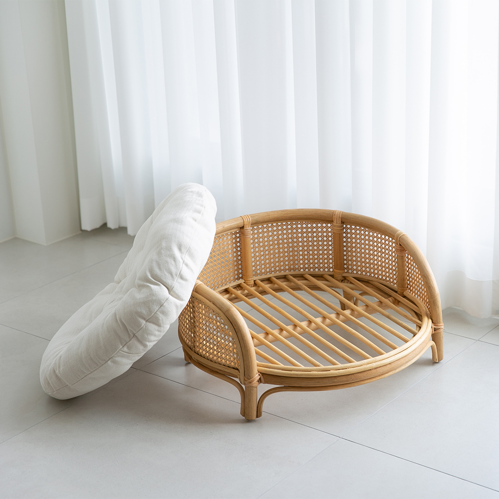 케인 강아지침대 고양이해먹 라탄 고양이 집 쇼파 펫베드 애견 원목침대