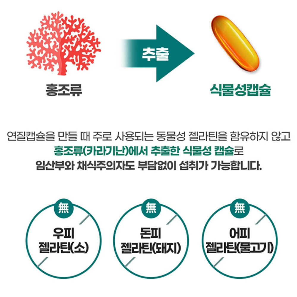 초임계 식물성 알티지 오메가3 비타민D 비타민E 1개월분 개별포장 식물성캡슐 피쉬오일 - 상세 이미지 5