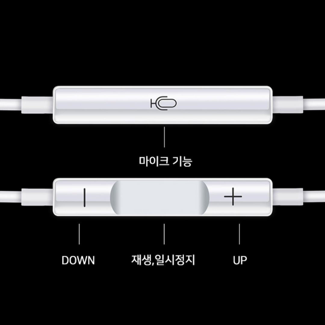 1+1 C타입 유선 이어폰 커널형 마이크 핸드폰 갤럭시 스마트폰 이미지 6