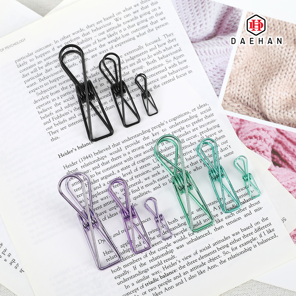 더블 클립 사무용집게 골드클립 와이어-사각집게-골드-소 이미지 2