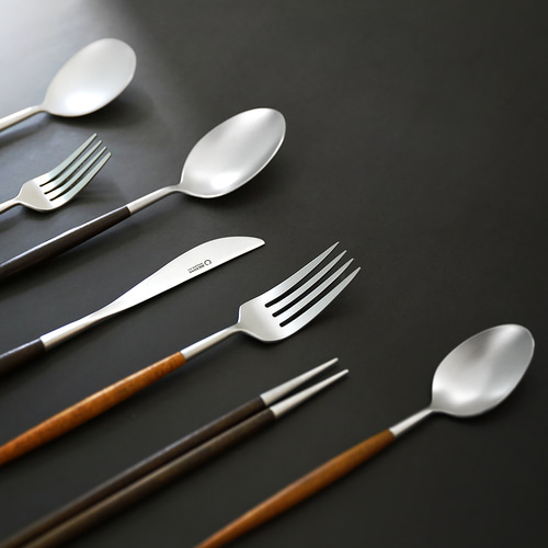 칸타타 천연 옻칠 스푼 수저 포크 수저세트 커트러리 모음 - 상세 이미지 4