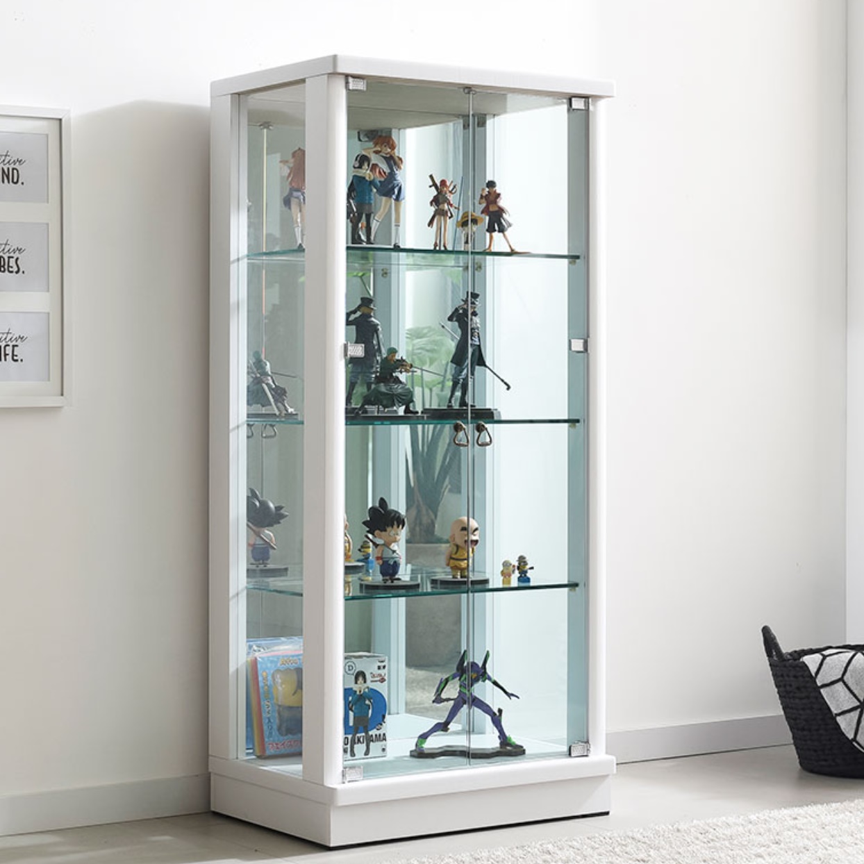화이트 장식장 레고장 피규어장 상패 진열장 트로피 진열장