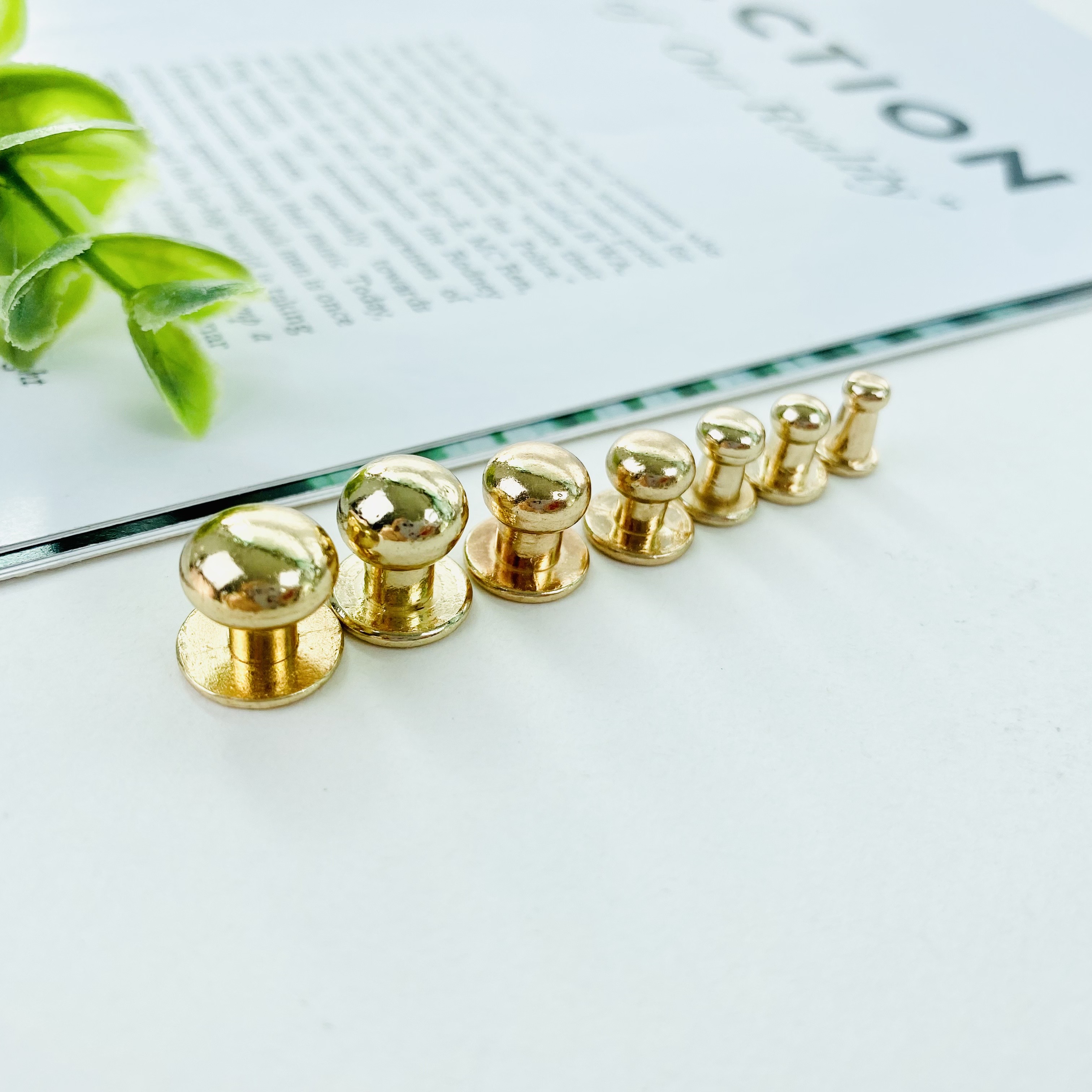 4,5,6,7mm 가죽공예 솔트레지 장식 가방부자재 (4개) - 상세 이미지 4