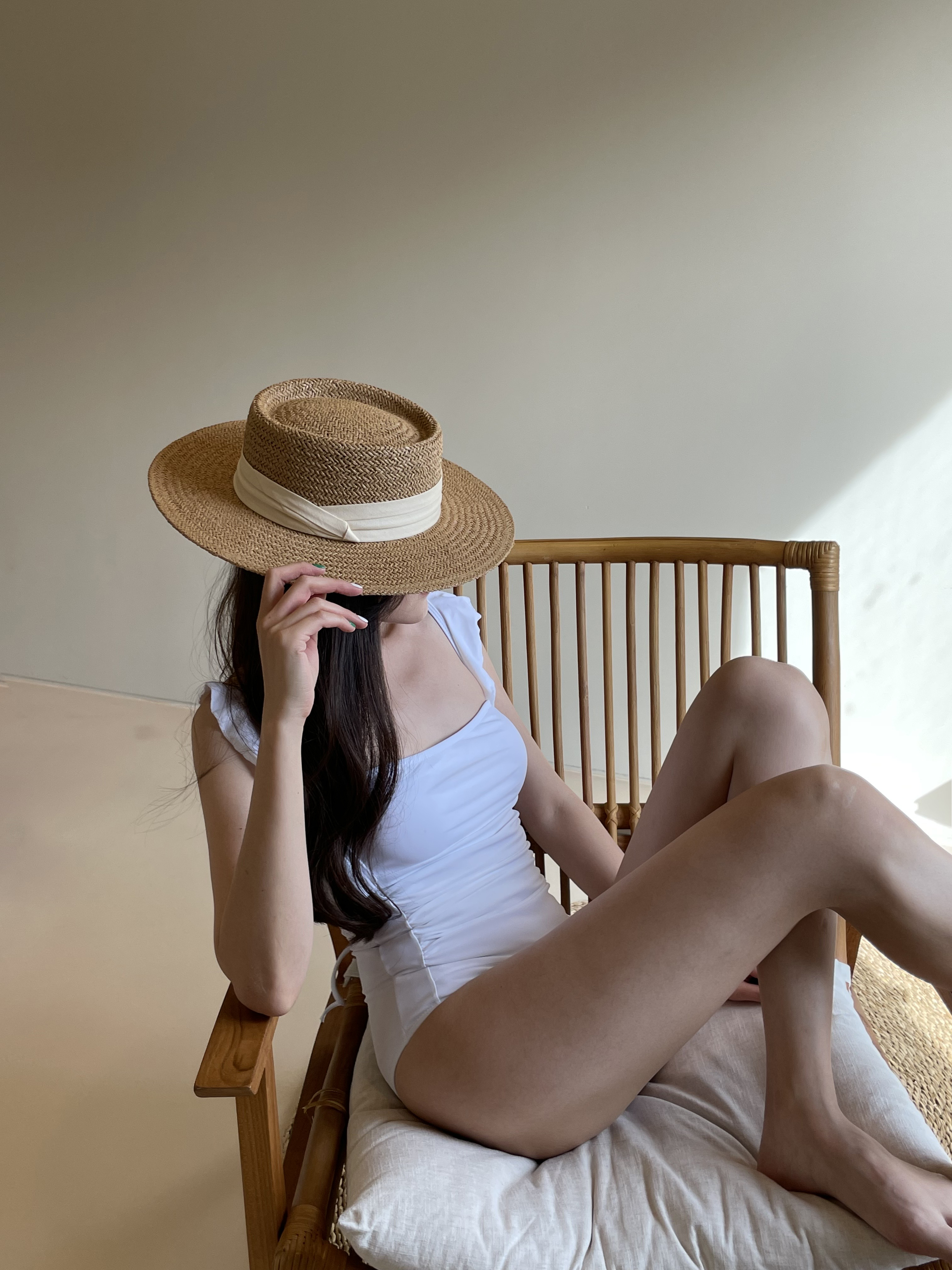 나나 파나마 라탄 라피아햇 밀짚 모자 (2color / 당일발송) 상세 이미지 3