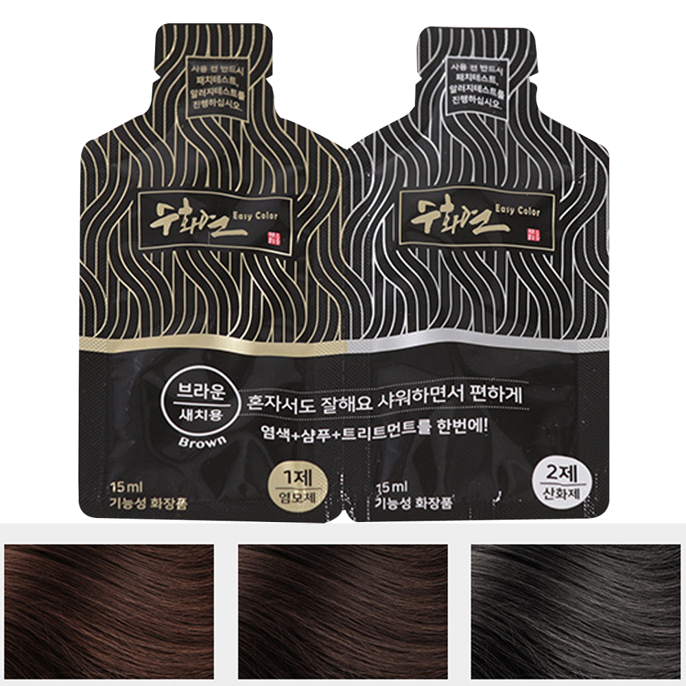수화연 셀프 새치염색약 샴푸형 하수오 샴푸 7P/13P - 상세 이미지 2