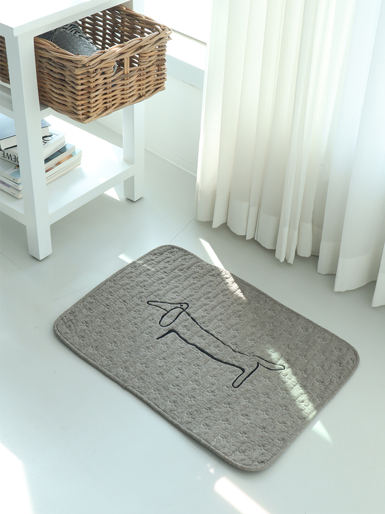 애니멀 리얼피쉬 그레이 화장실 면발매트 - 상세 이미지 2