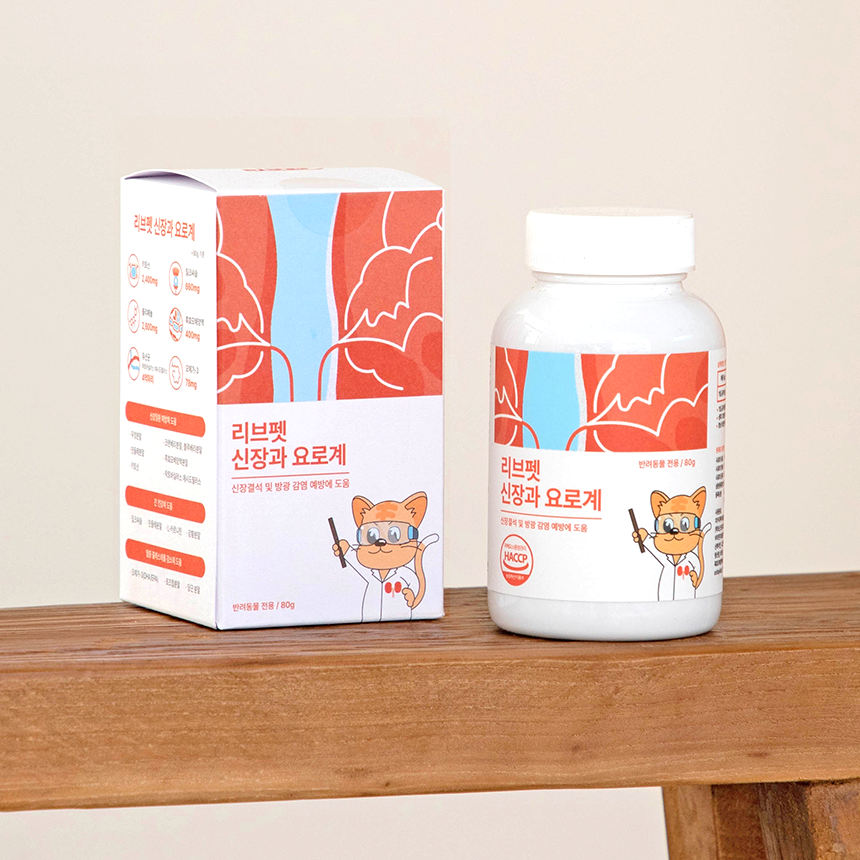 리브펫 신장과 요로계 강아지 고양이 신장 영양제 80g, 1개