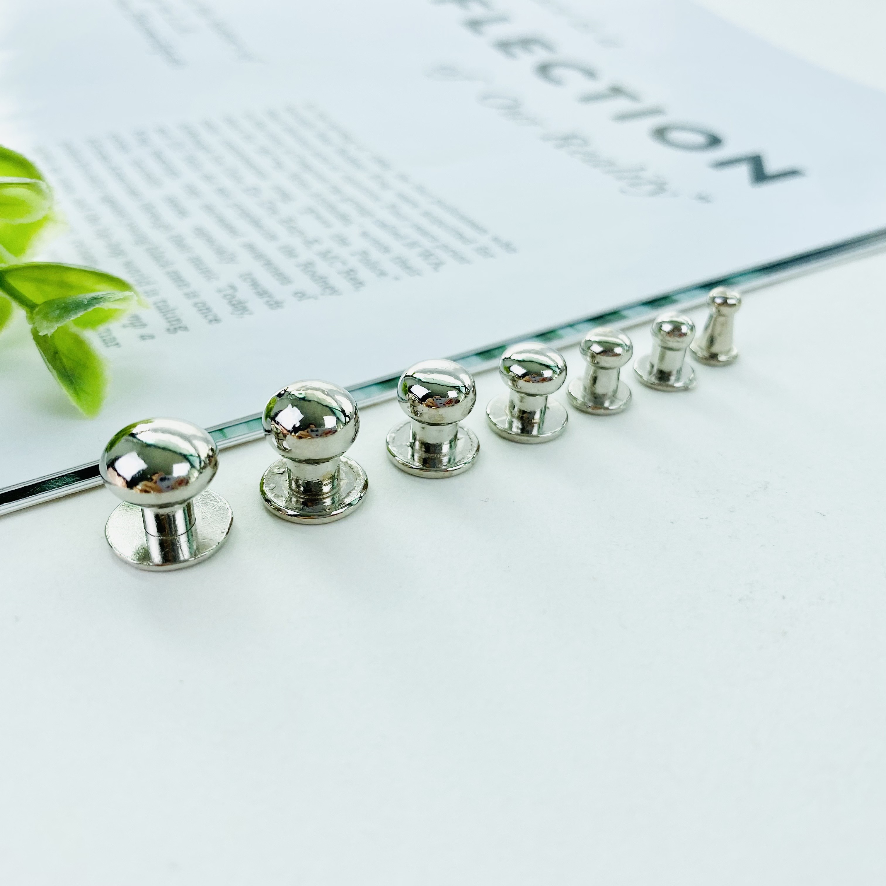 4,5,6,7mm 가죽공예 솔트레지 장식 가방부자재 (4개) 이미지 6