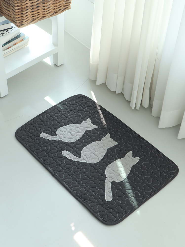 애니멀 리얼피쉬 그레이 화장실 면발매트 - 상세 이미지 4