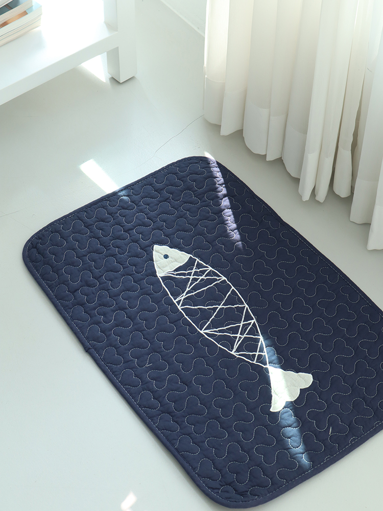 애니멀 리얼피쉬 그레이 화장실 면발매트 - 상세 이미지 5