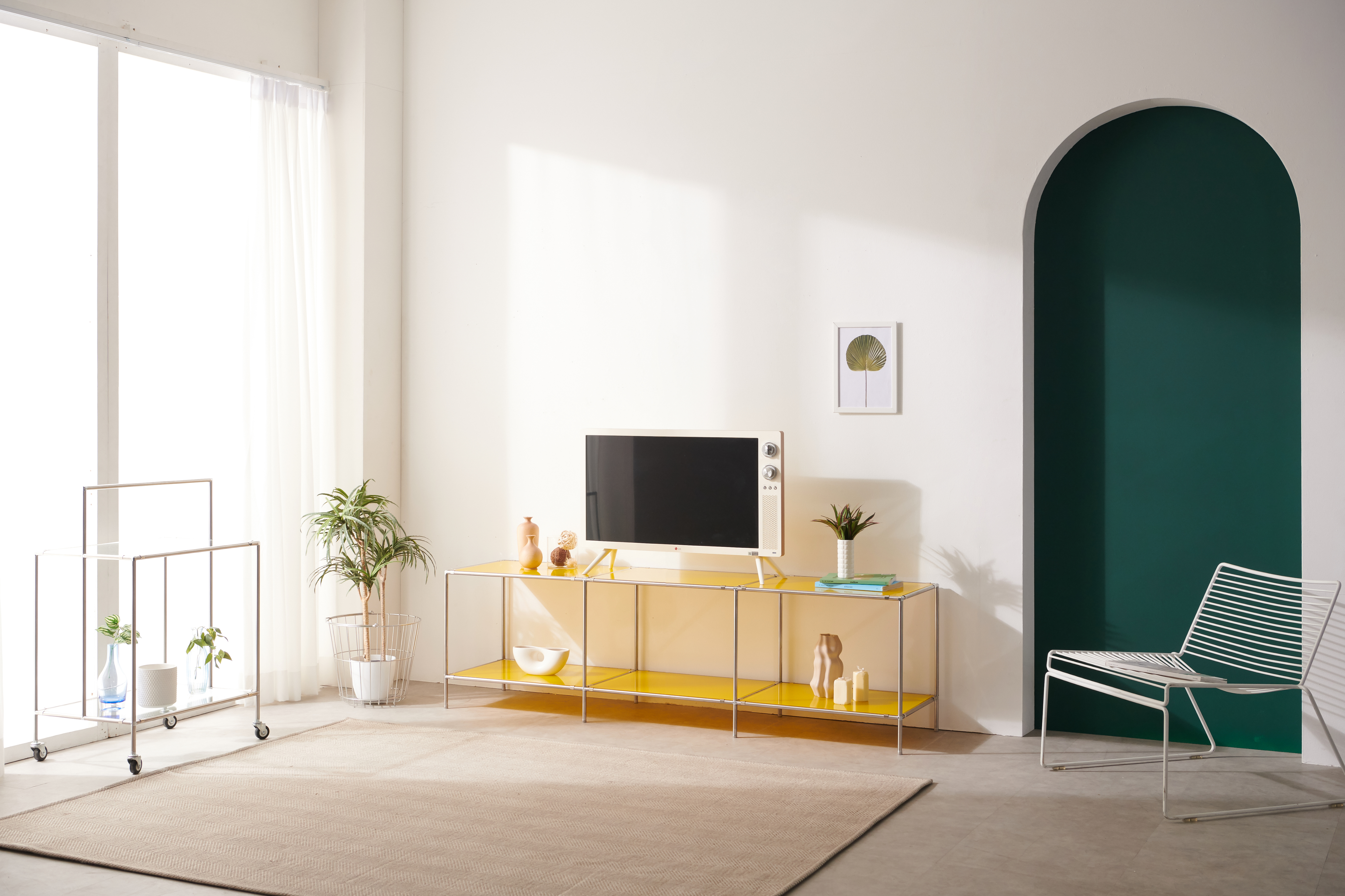 유리거실장 1800 모듈거실장 낮은 티비 선반 티비 장식장