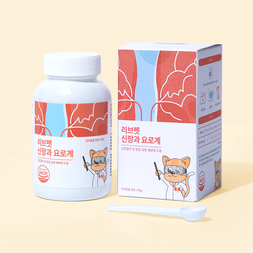 리브펫 신장과 요로계 강아지 고양이 신장 영양제 80g, 1개