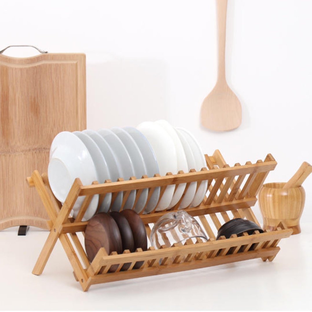 캠핑그릇정리 자립형 설거지 건조대 캠핑 우드 식기건조대