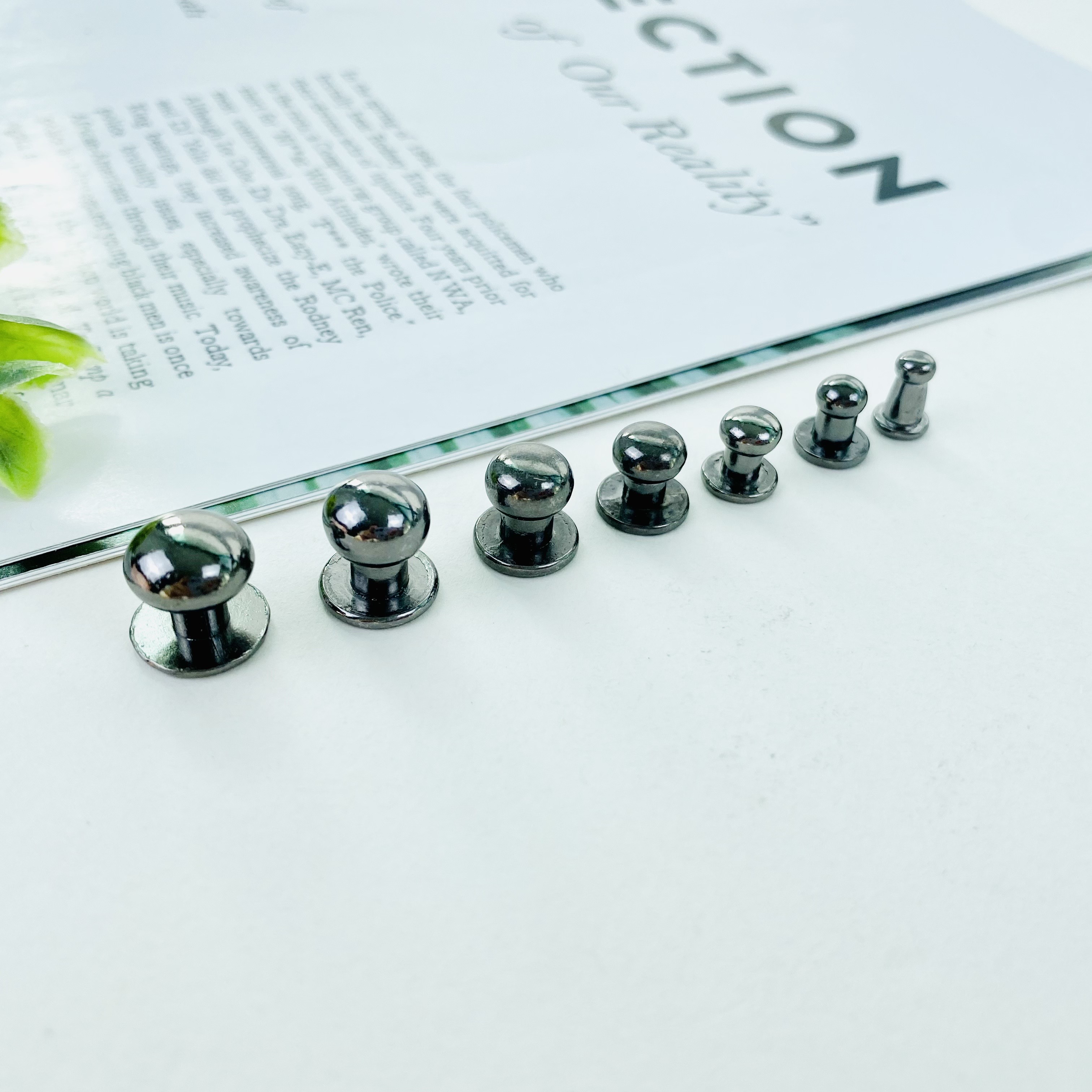 4,5,6,7mm 가죽공예 솔트레지 장식 가방부자재 (4개) 이미지 7