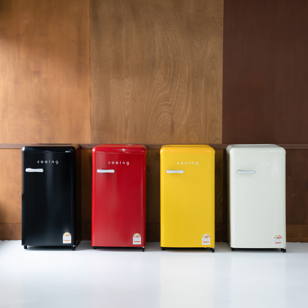 쿠잉 레트로 미니냉장고 REF-S92 소형 원룸 사무실 작은 슬림 가정용 블랙