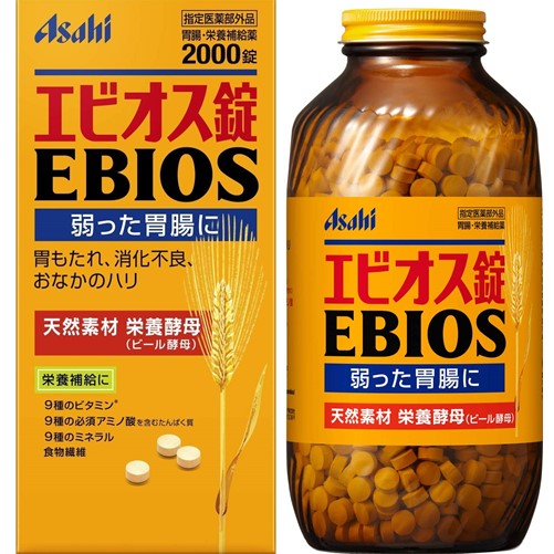 아사히 에비오스 2000정 맥주효모 일본직배송