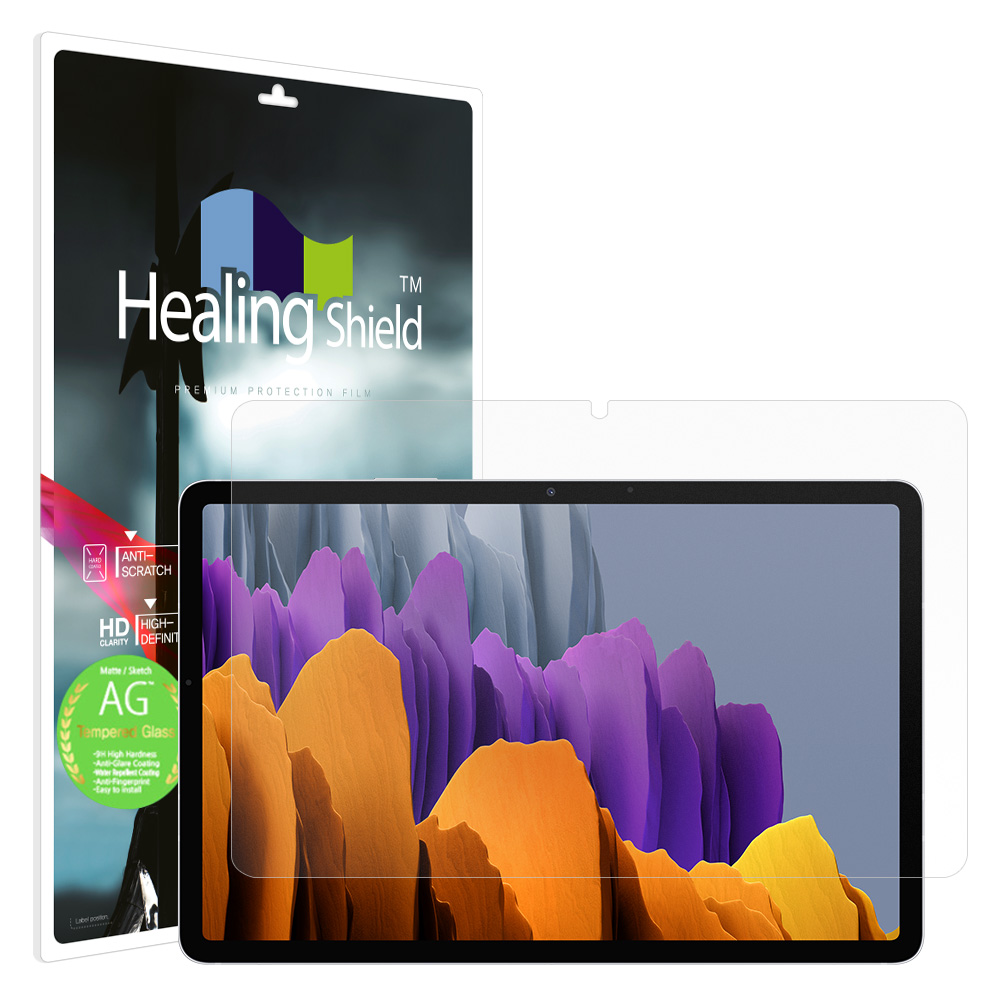 갤럭시탭S7 9H 저반사 지문방지 강화유리필름 액정1매 - 상품 이미지