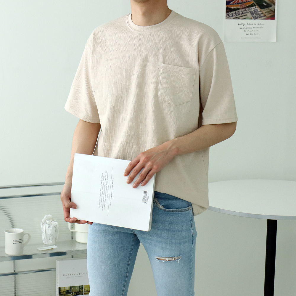 1+1 남자반팔티 구김없는 빅사이즈 남성오버핏반팔 - 상품 이미지