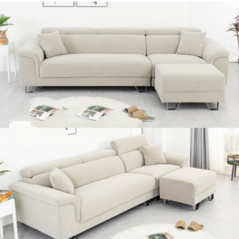 사하라 쇼파 3.5인용 쇼파 푹신한 코너형 디자인 기능성 패브릭 소파