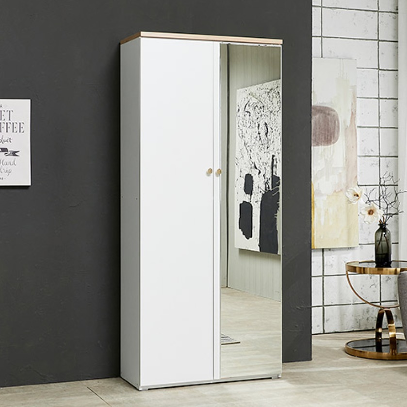 전면 전신거울 간이 도어장 양문형 인테리어수납장 800 여닫이수납장 수납정리장 시스템수납장 - 상품 이미지