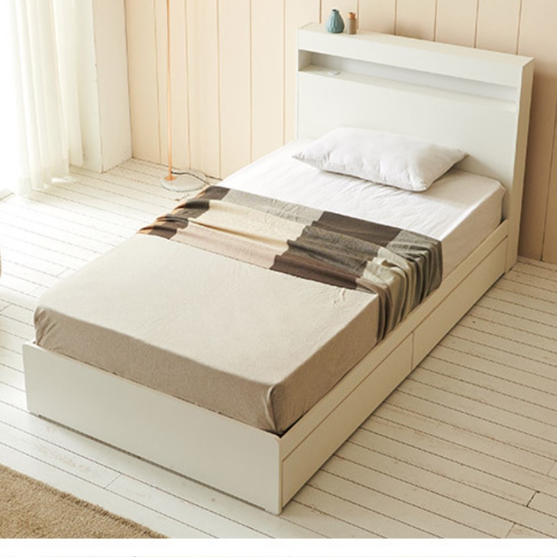 SS 좁은방 미니 싱글 침대 USB 수납형 원룸침대 작은공간 자취 자취방침대 수납 서랍형