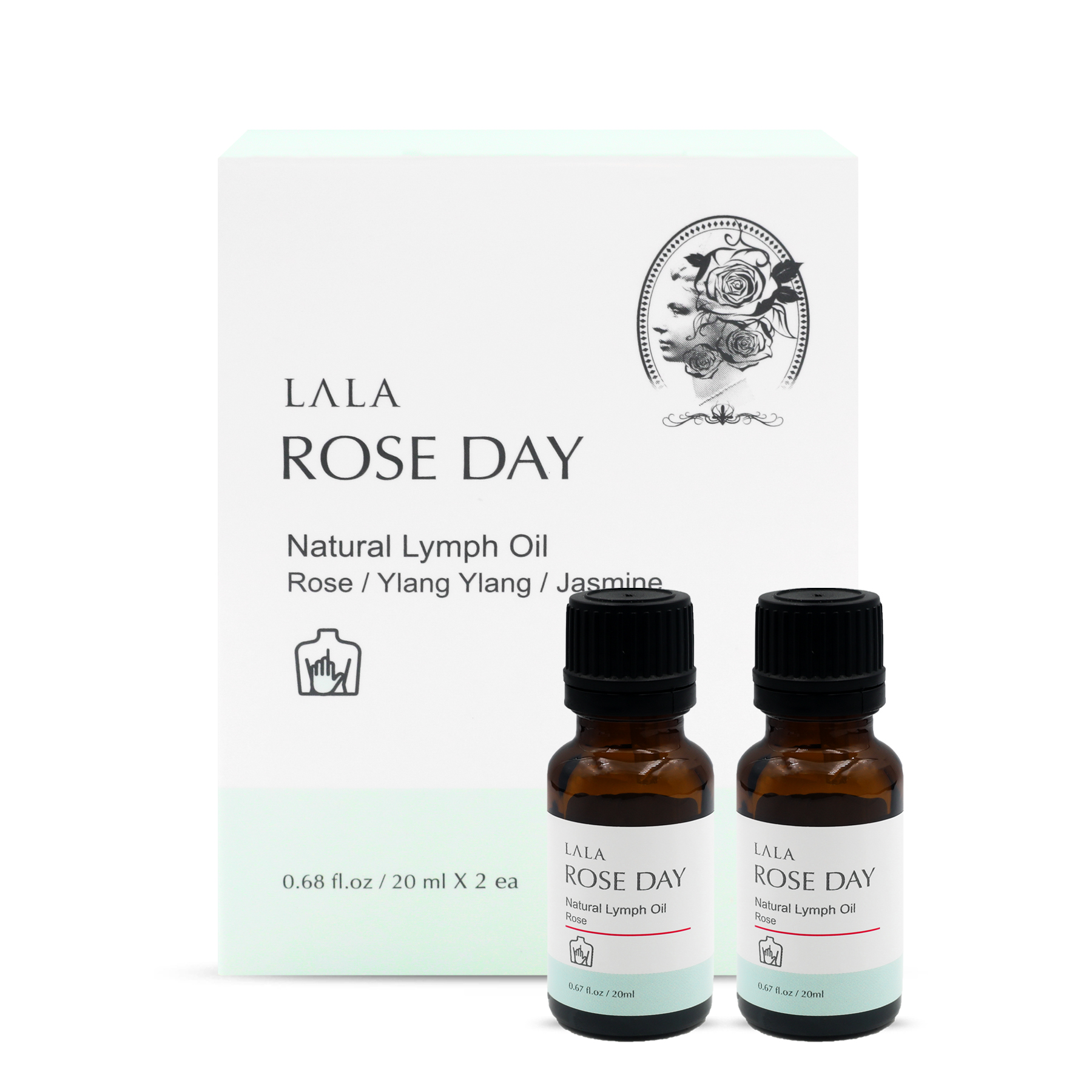 림프순환 아로마 괄사 얼굴 마사지 오일 커플 바디 2개입 세트 20ml - 상세 이미지 2