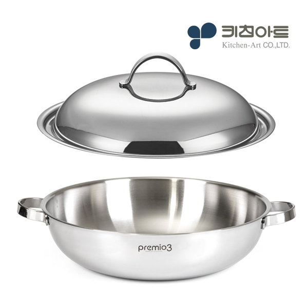 키친아트 스텐304 인덕션 전골냄비 통3중 프리미엄 찌개냄비 24cm - 상세 이미지 3