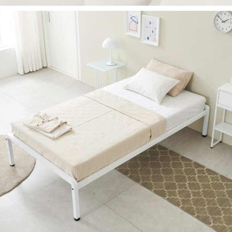 호텔형 침대 철제 프레임 헤드리스 침대 호텔식 높은 침대