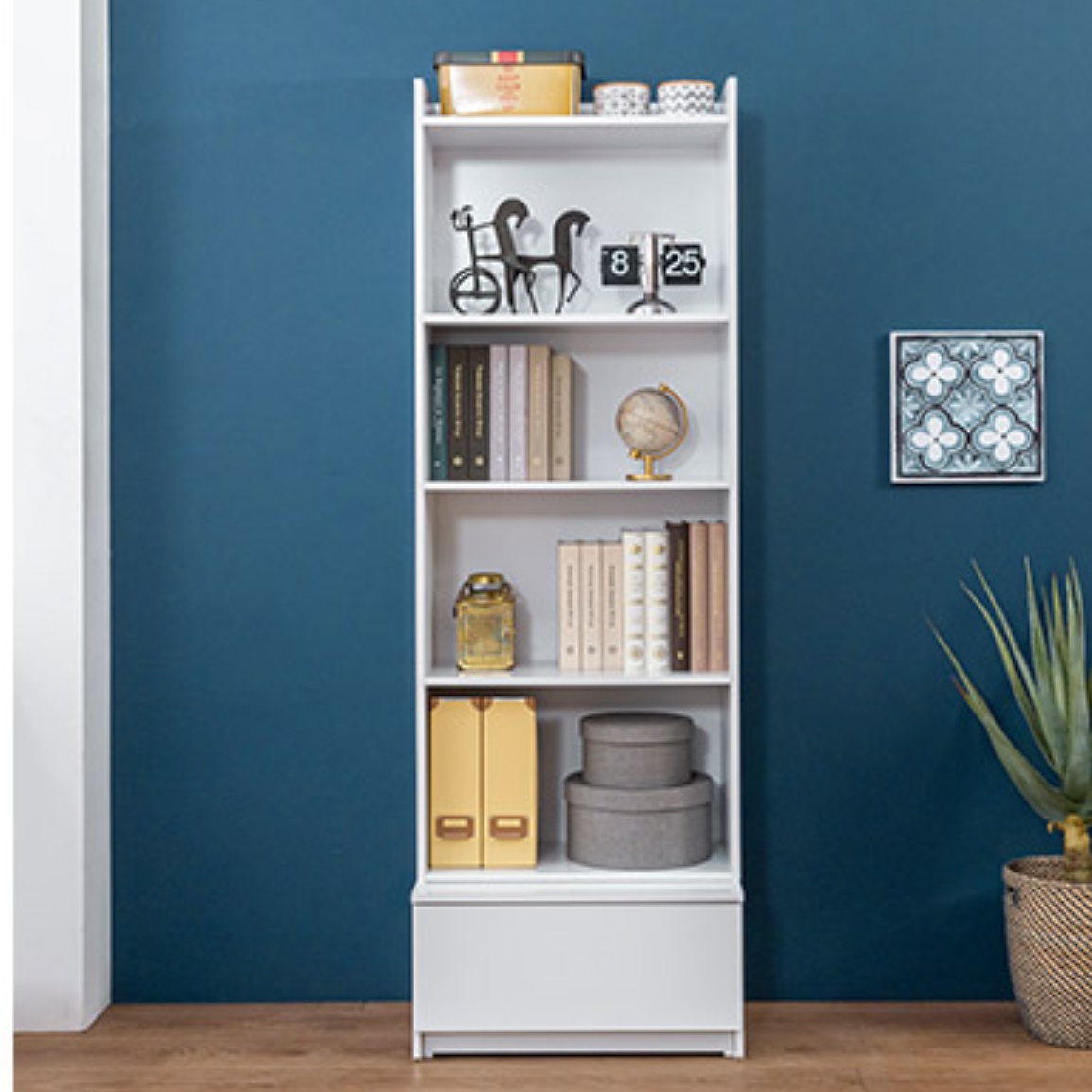 고급 화이트 인테리어 장식장 서랍 장식장 트로피 상장 상패 진열장