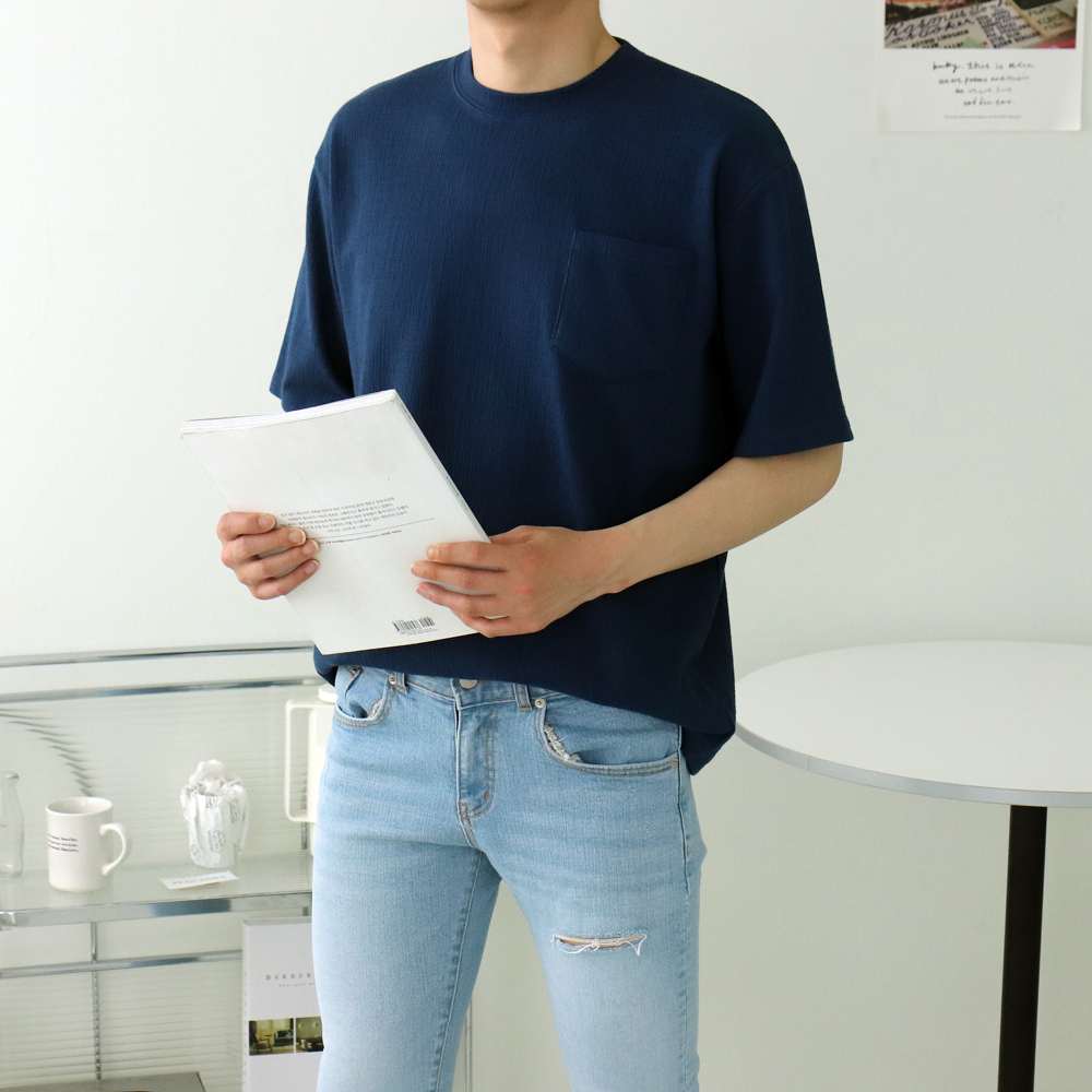 1+1 남자반팔티 구김없는 빅사이즈 남성오버핏반팔 - 상세 이미지 4