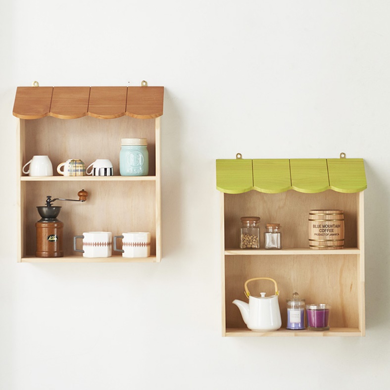 원목 디자인 벽걸이 선반장 벽걸이 장식장 미니 선반 수납 공간활용 인테리어 선반 벽 나무 - 상품 이미지