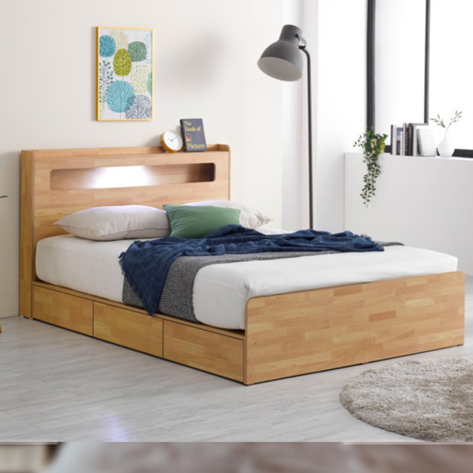 Q 평상형 원룸 침대 좁은 방 침대 작은 공간 자취 헤드없는 자취방침대